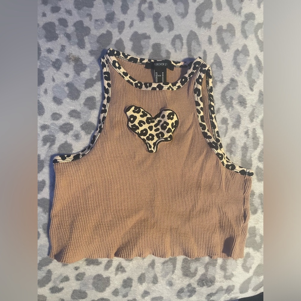 Cheetah print crop top